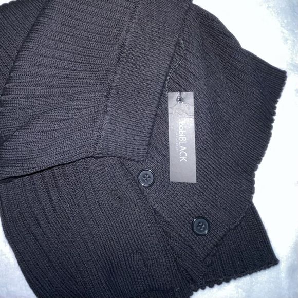 Bobi Rib Midi Black Small NWT Revolve Vintage Look Winter Fall Skirt Button Slit - Picture 13 of 16